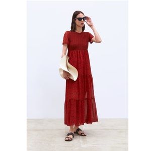 Zara floral print maxi dress